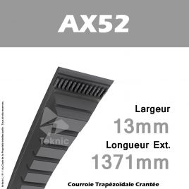 Courroie AX52 - Continental