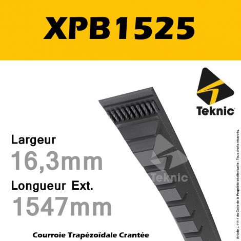 Courroie XPB1525 - Teknic