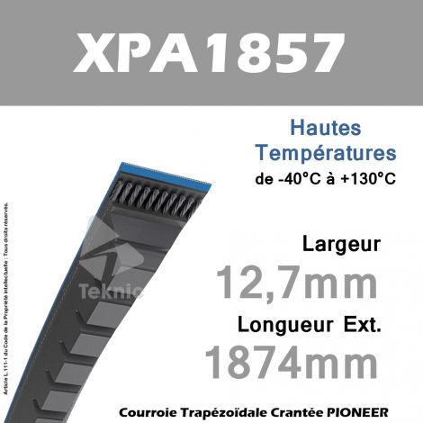 Courroie XPA1857 - Continental Pioneer