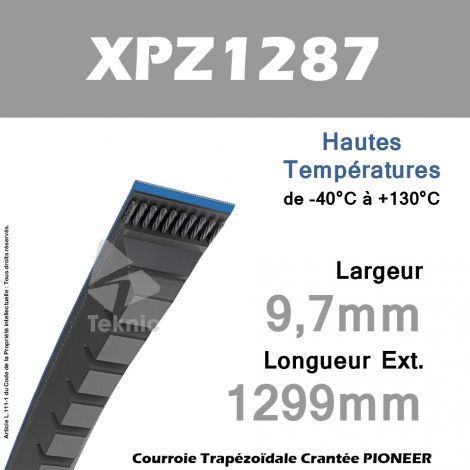 Courroie XPZ1287 - Continental Pioneer