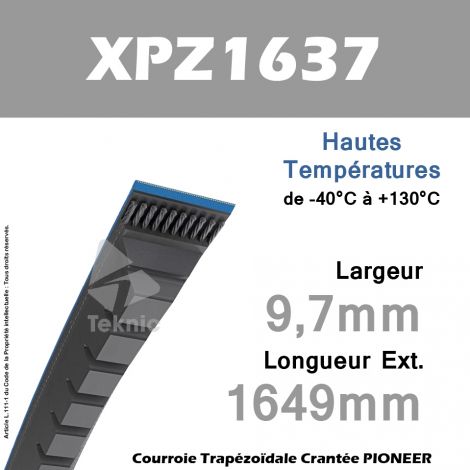 Courroie XPZ1637 - Continental Pioneer