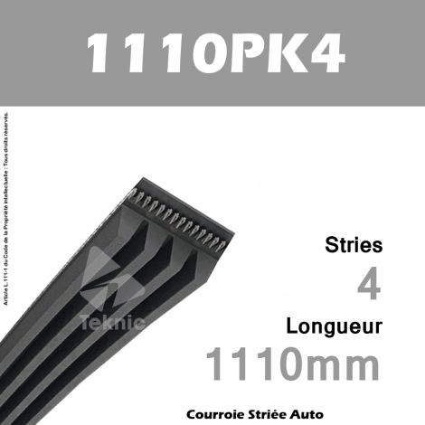 Courroie Poly-V Auto 1110PK4 - Continental