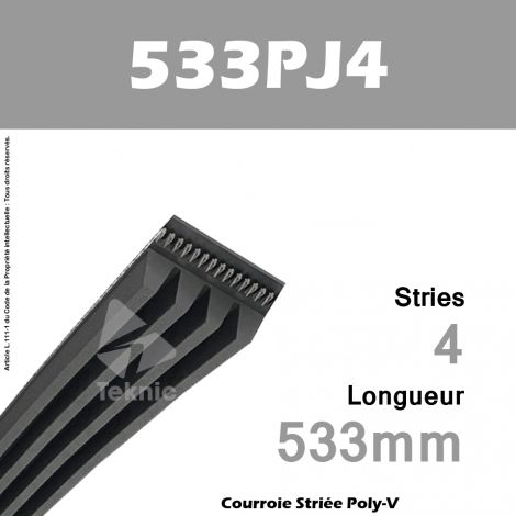 Courroie Poly-V 533PJ4