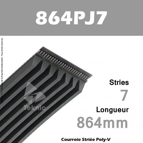 Courroie Poly-V 864PJ7