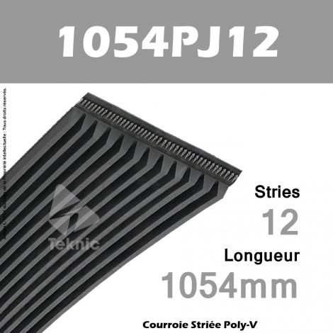 Courroie Poly-V 1054PJ12