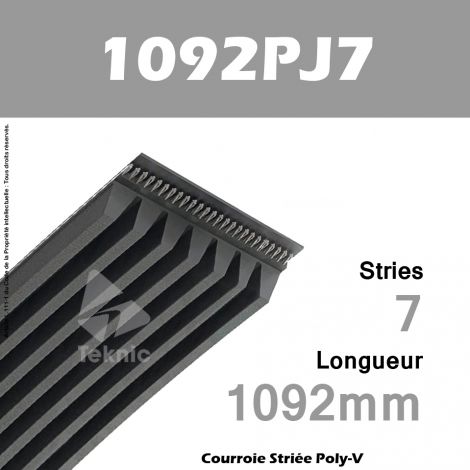 Courroie Poly-V 1092PJ7