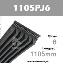 Courroie Poly-V 1105PJ6