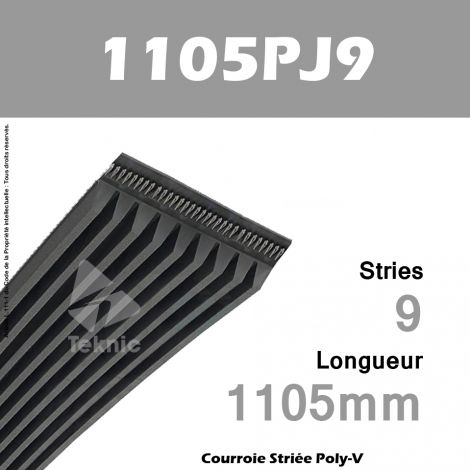 Courroie Poly-V 1105PJ9