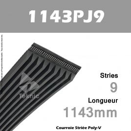 Courroie Poly-V 1143PJ9