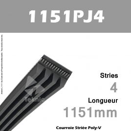 Courroie Poly-V 1151PJ4 - Continental