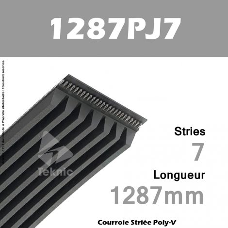 Courroie Poly-V 1287PJ7