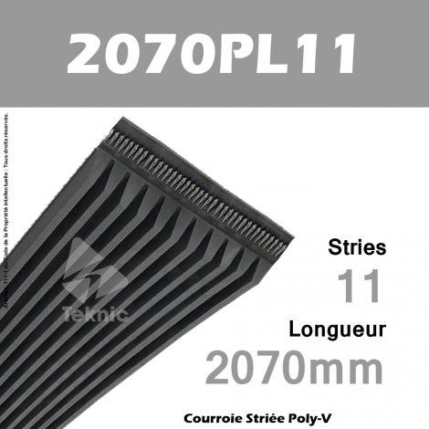 Courroie Poly-V 2070PL11 - Continental