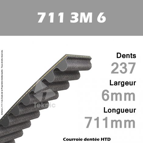 Courroie Dentée 711 3M 6