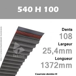 Courroie Dentée 540 H 100