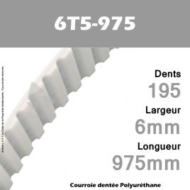 Courroie Dentée PU 6T5-975