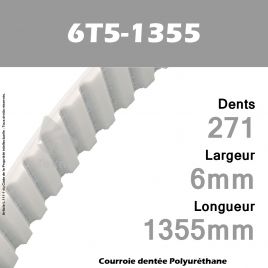 Courroie Dentée PU 6T5-1355