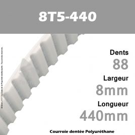 Courroie Dentée PU 8T5-440