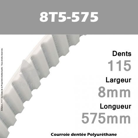 Courroie Dentée PU 8T5-575