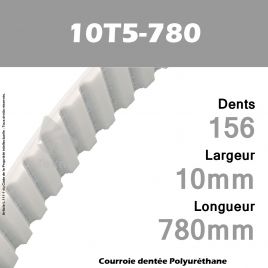 Courroie Dentée PU 10T5-780