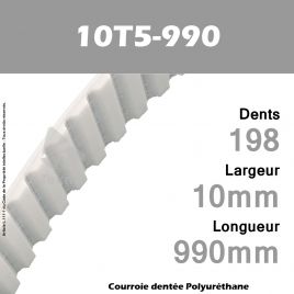 Courroie Dentée PU 10T5-990