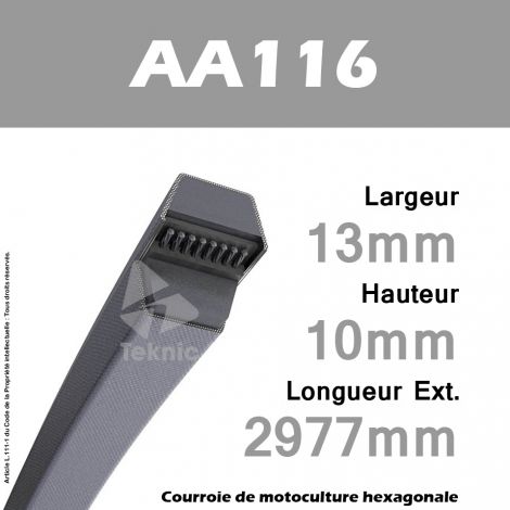 Courroie Hexagonale AA116 - Continental