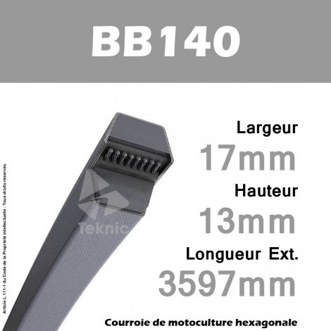 Courroie Hexagonale BB140