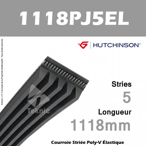 Courroie Flexonic 1118 PJ 5 EL - Hutchinson