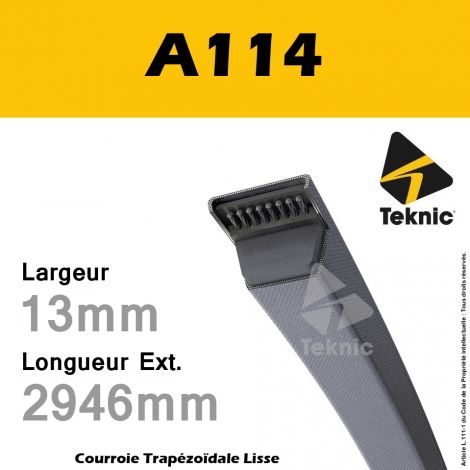 Courroie A114 - Teknic